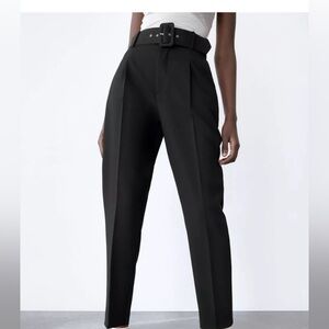 Elegant Black High-Waisted Pants